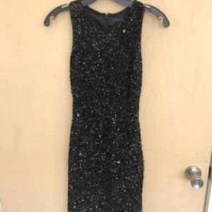 Black Sequined Cocktail Dress